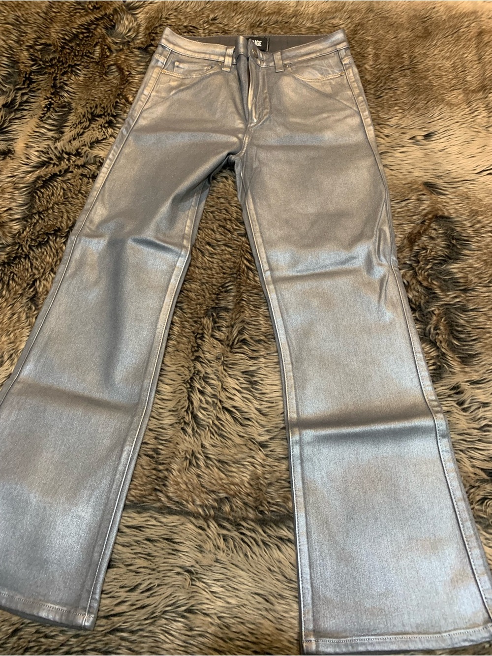 PAIGE Claudine Silver Shimmer Luxe Coating Size 28